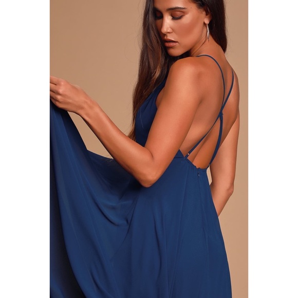 Mythical Kind of Love Navy Blue Maxi Dress - Picture 4 of 5